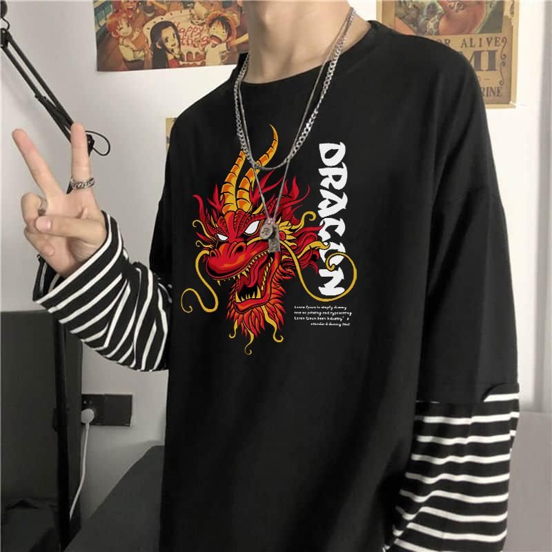Mens T Shirts 2021 China Dragon Print 