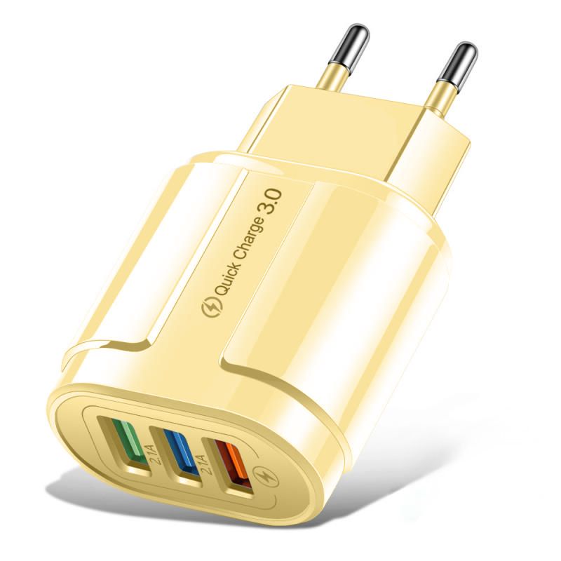 3 USB geel-EU-plug (rond)