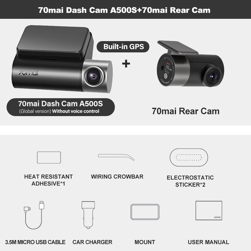 A500S N bakkamera-utan SD-kort