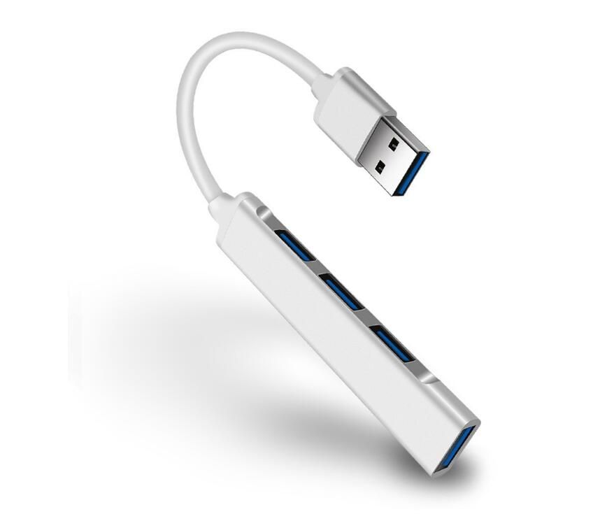 Argento USB 3.0 hub 4 porto