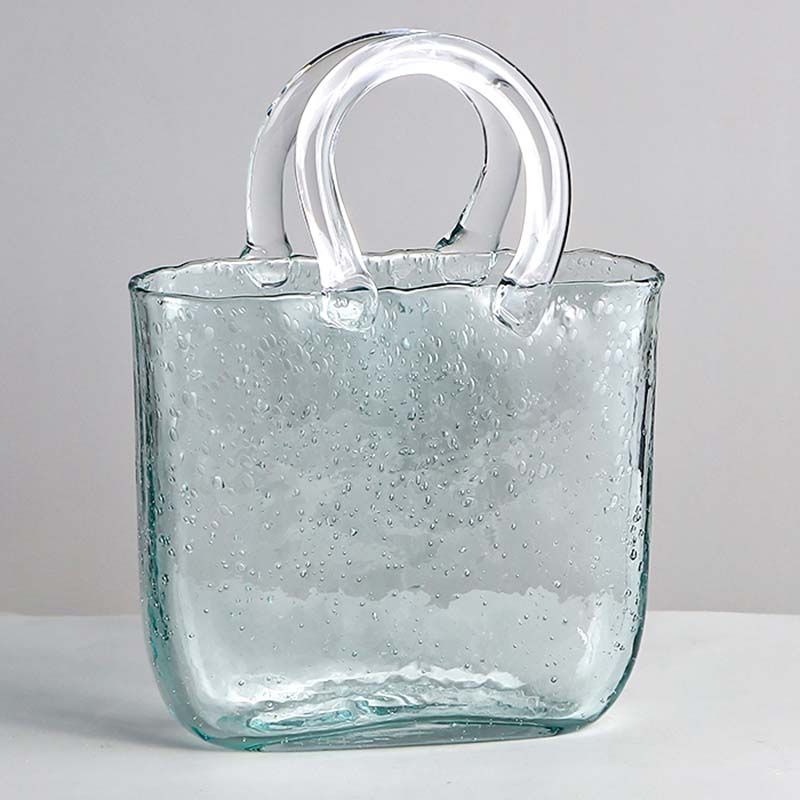 Glass Bag Vase Net Red Flower Basket Decoration Light Luxury Water Fish Tank Glass Bag Vase Net Red Flower Basket Decoration Light Luxury Water Fish Tank