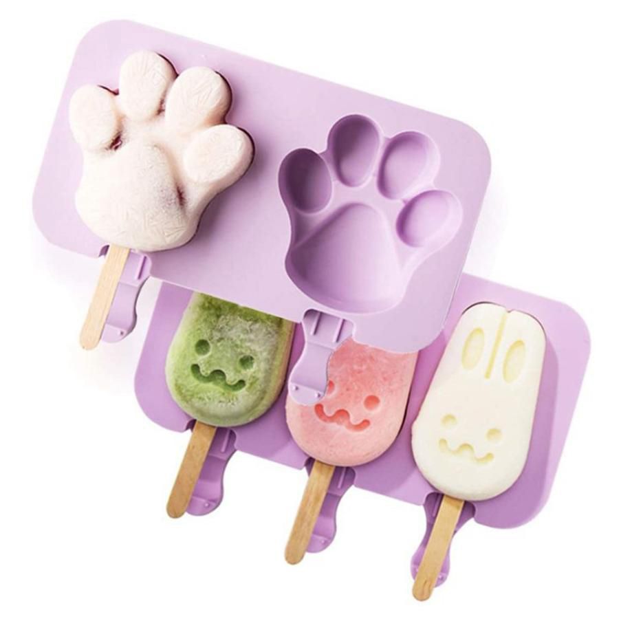 Molde de helado de silicona Moldes de la paleta de la paleta de dibujos animados DIY Molde de helado de silicona Moldes de la paleta de la paleta de dibujos animados DIY