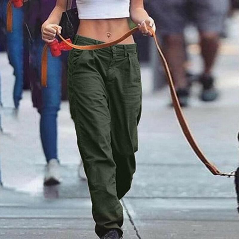 Compre Pantalones Para Mujer Capris Mujeres Casual Carga Sólida Pantalón  Pocket Cintura Elástica Pantalones De Estiramiento Sueltos Streetwear A  19,23 € Del Zhoufe | Es.Dhgate.Com