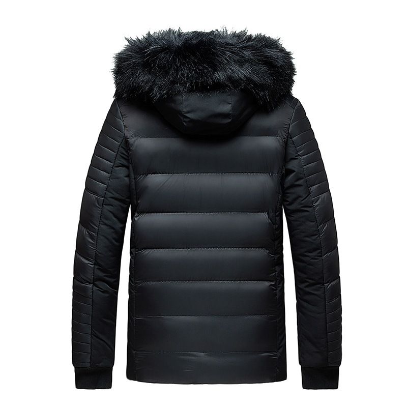 Glestore Mens Winter Coat Jacket MY0903 Detachable Fur Hood Parka 