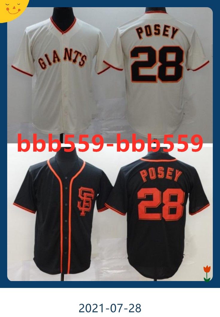 Men Baseball 28 Buster Posey Jersey Black Beige Team Color Cooperstown Cool Base Embroidery And Stitched Breathable Top Quality