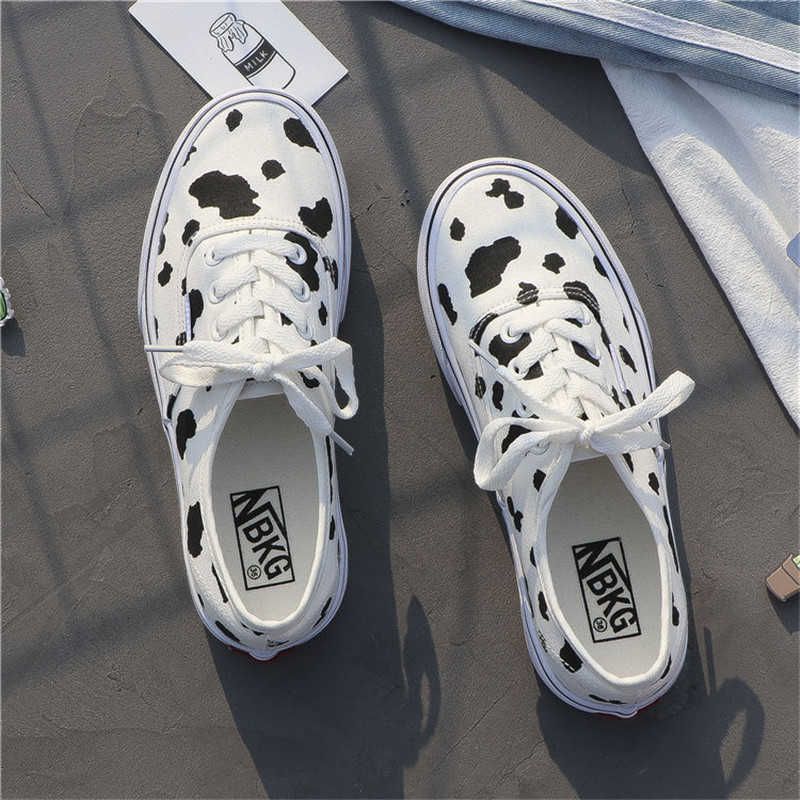 Cow print tennis shoes sale