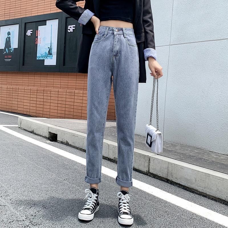 Compra Mamá Jeans Mujer 2021 Más Tamaño Casual Indefinido Holgado Mujeres  Coreano Flaco Lápiz Pantalones Vaqueros Mujer Pantalones Spodnie Mujeres  Barato | Entrega Rápida Y Calidad | Es.Dhgate