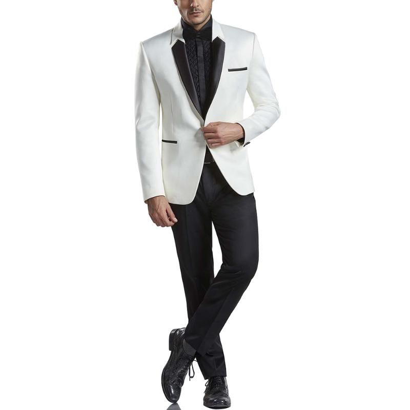 Acquistare Abiti Da Uomo Blazer Blazer Scialle Risvolto Avorio Abito Da  Sposa Avorio Groom Dress Dinner Banchetto Uomini Vestito 2 PZ General Party  Gentleman Tuxedo Gala Blazer + Pantaloni Economico | Consegna