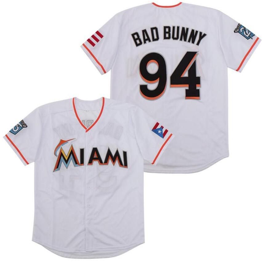 Bad Bunny Puerto Rico Miami Marlins Baseball Team Baseball Jersey