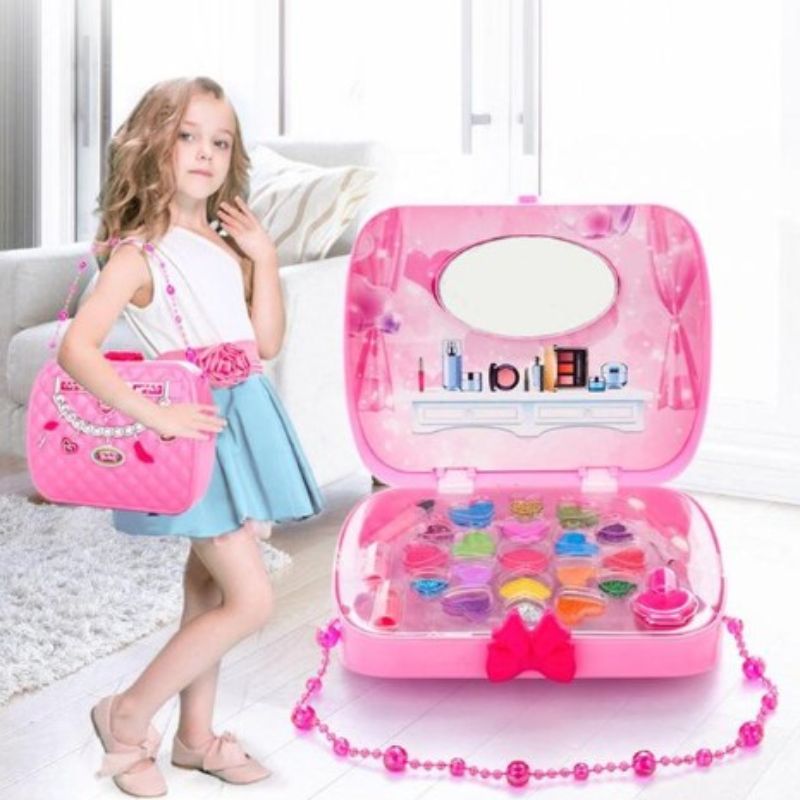 1 set Set de maquillaje infantil, conjunto de cosméticos princesa, caja de  maquillaje de lollipop, caja