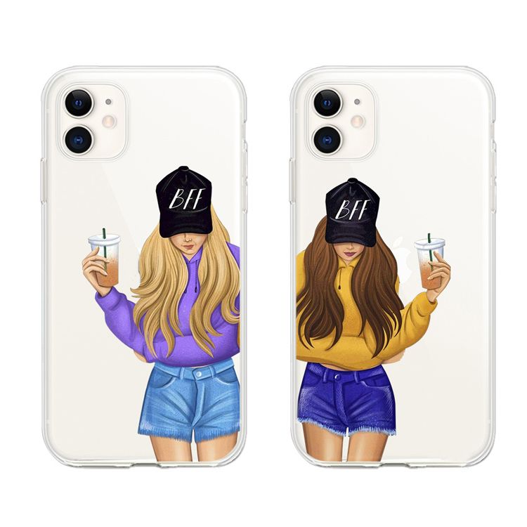 Cute Couples Phone Cases Funny Cartoon Soft Cover Transparent Girls Couple TPU Case for iPhone 7 8PLUS XR X MAX 11 12 13 PRO Cute Couples Phone Cases Funny Cartoon Soft Cover Transparent Girls Couple TPU Case for iPhone 7 8PLUS XR X MAX 11 12 13 PRO