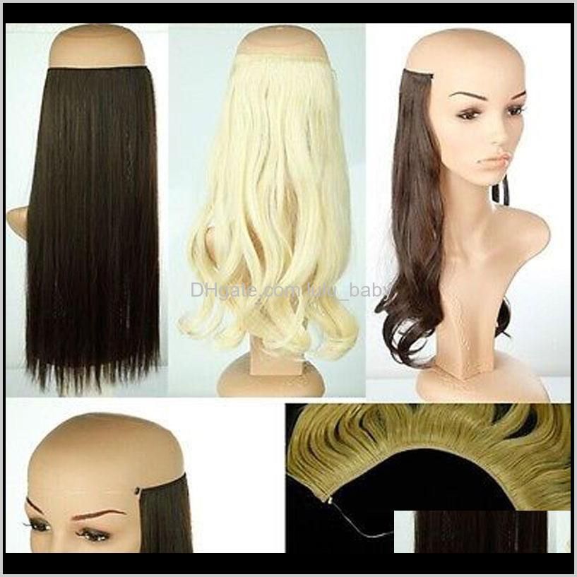 20 Inches Invisible Wire No Clips In Extensions Fish Line Hairpieces Real Natural False Styling Synthetic Sv1O7 Pieces V3Qav 20 Inches Invisible Wire No Clips In Extensions Fish Line Hairpieces Real Natural False Styling Synthetic Sv1O7 Pieces V3Qav