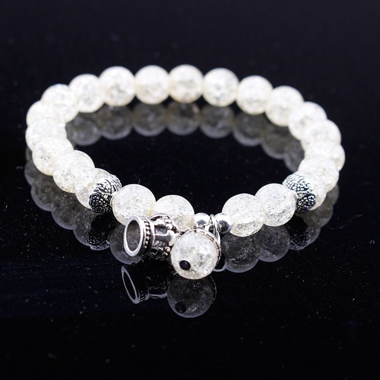 White Crystal Crack Bead