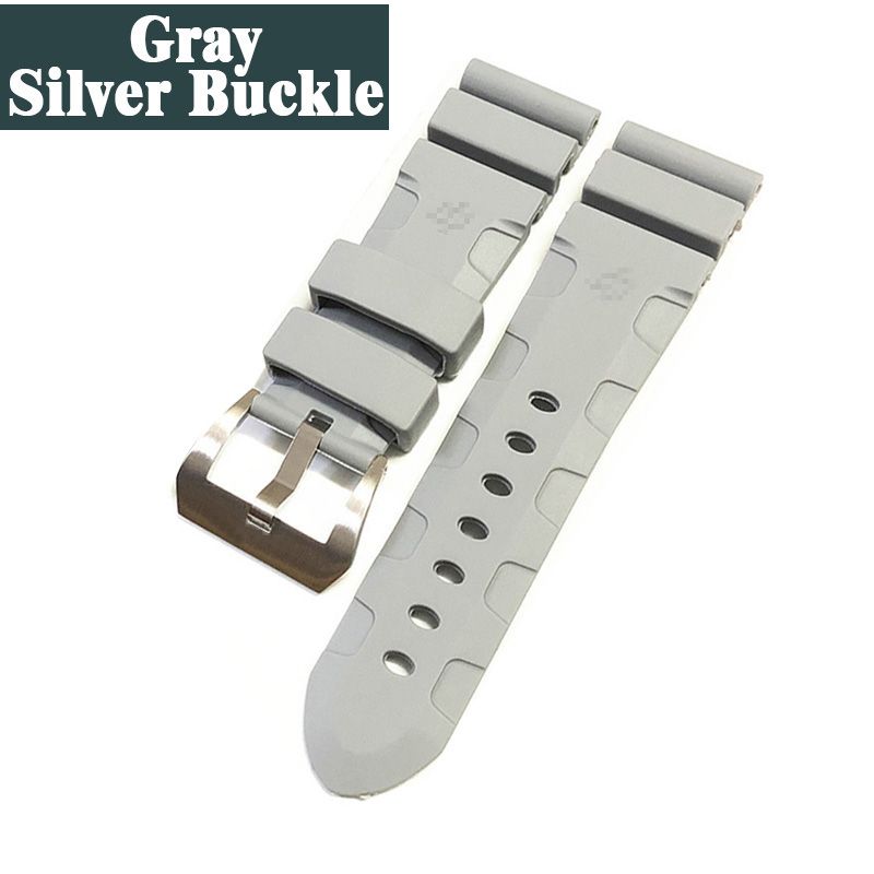 24mm Gray-Silver Buckle