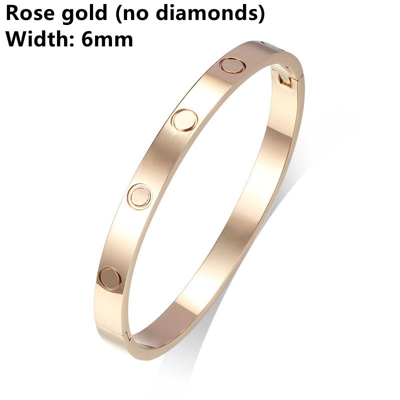 6mm rosa guld inga diamanter