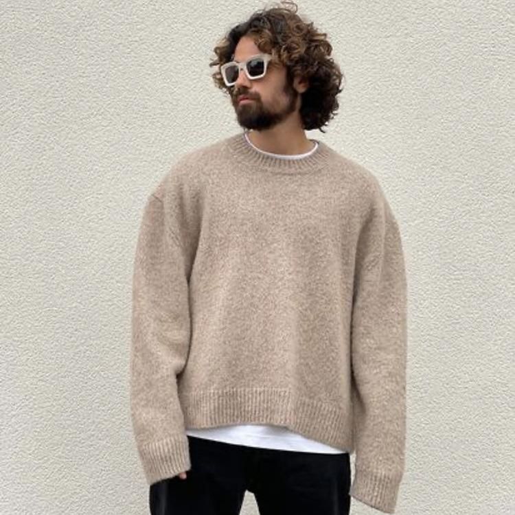 Cole Buxton Solid O Neck Sweater Trend 