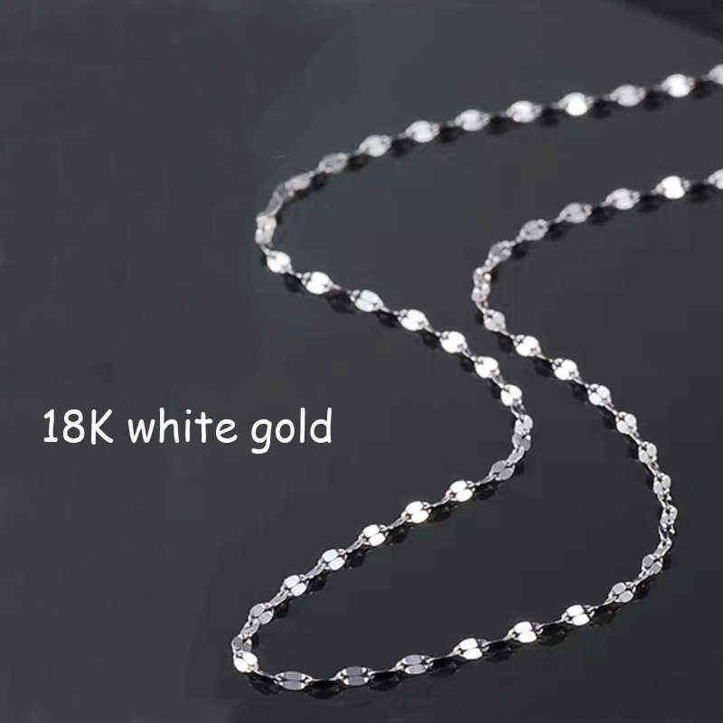 Real 18k White Gold-45cm