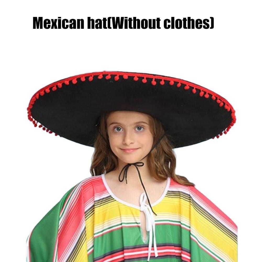 Soft Non-woven Mexican Carnival Hat Funny Party Hats Costume Mexican Hat for Halloween Masquerade Party SH190923 Soft Non-woven Mexican Carnival Hat Funny Party Hats Costume Mexican Hat for Halloween Masquerade Party SH190923