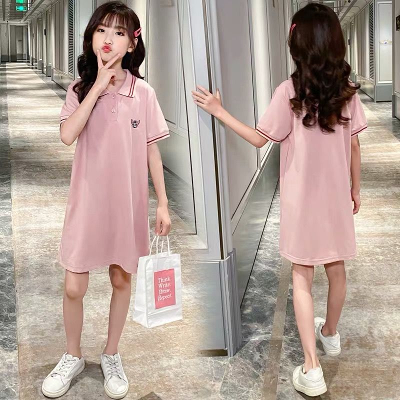 Crianças 2022 verão roupas do bebê meninas marca vestiods da criança  algodão ponto girafa denim cor vestido para crianças 2 3 4 5 6 7 anos /  Vestuário infantil