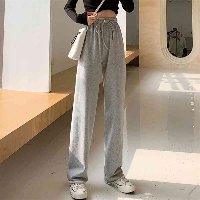 Compra Casual Deportes Pantalones Mujeres Primavera Flojo Gris Cintura  Elástica Sobre Longitud Jogger Negro Pantalones Negros Pantalones De Pierna  Ancha Hembra 210513 Barato | Entrega Rápida Y Calidad | Es.Dhgate