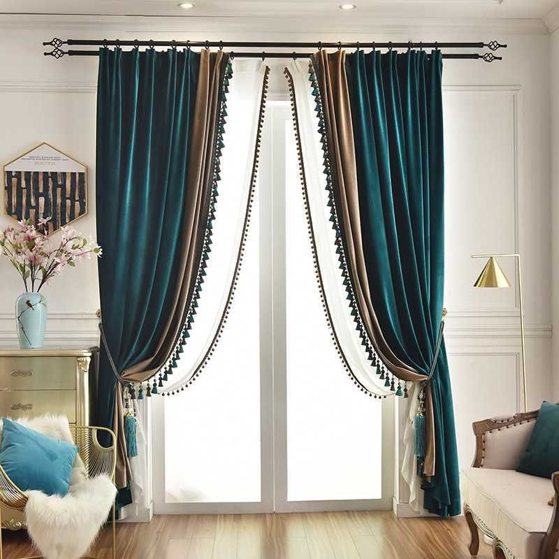 Blue Coffee Curtain