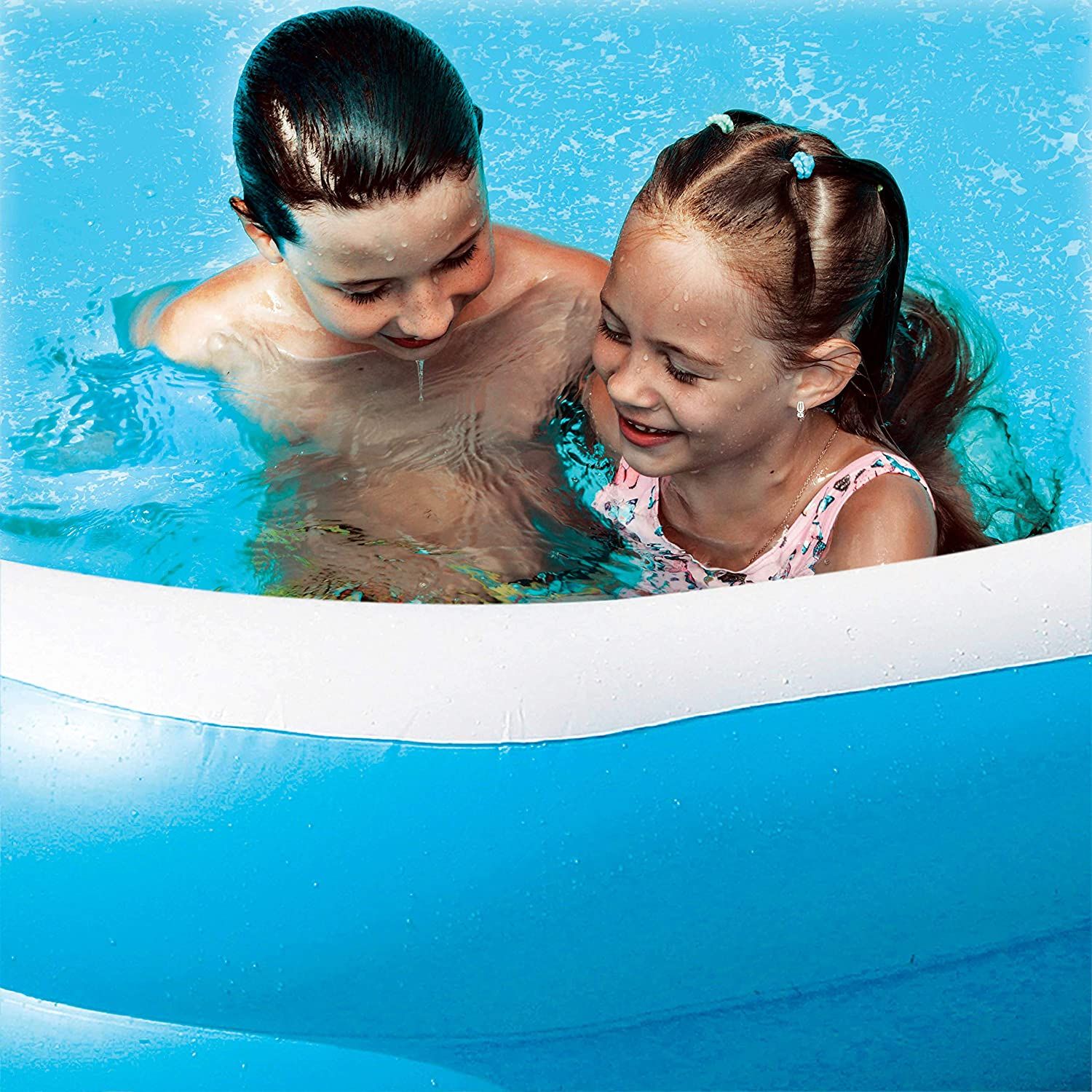 Wild n Wet Deep Quick Up Jumbo/ Round Waffle  Garden Family Paddling Pool 