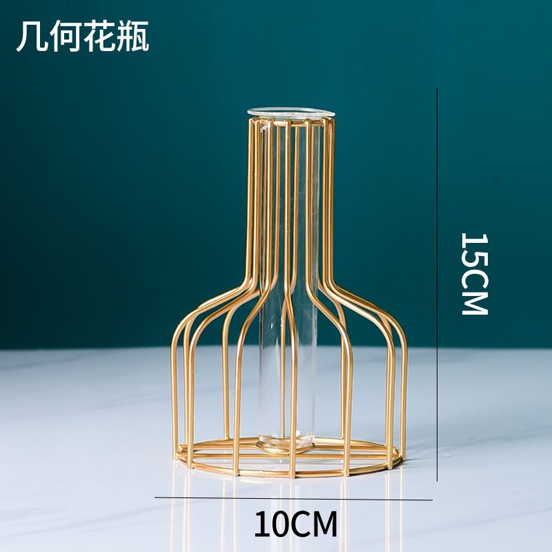 Gold Iron Tube Vase