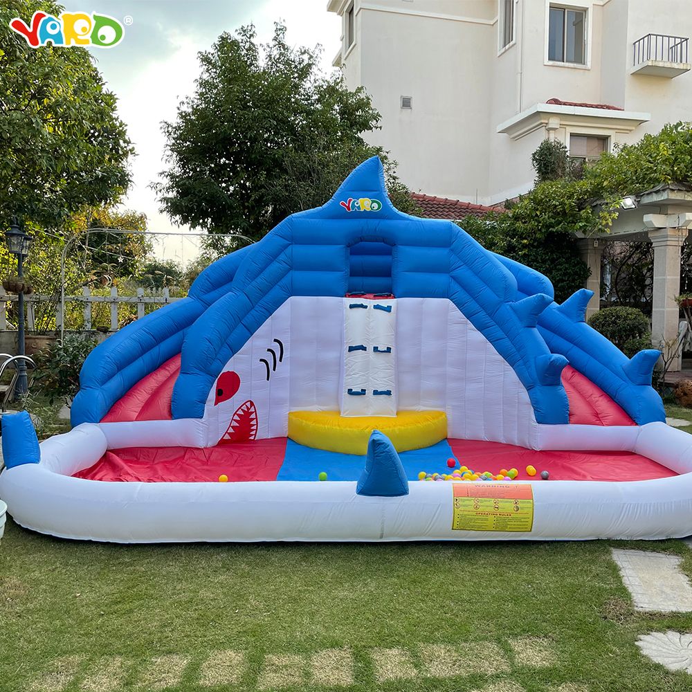 Inflatable Pool With Slide Splash Bounce House Shark Bouncer Water Park  Game From Inflatableoutlet, $603.01 | DHgate.Com