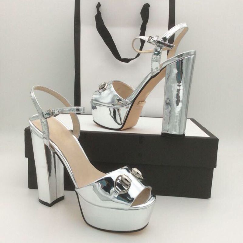 silver patent leather