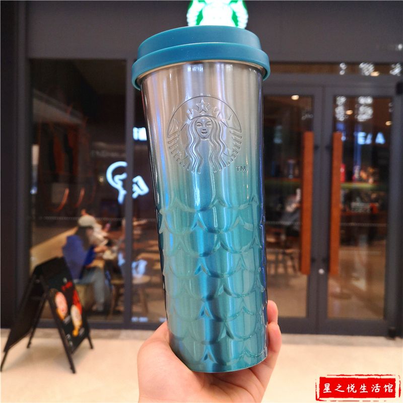 starbucks blue thermos