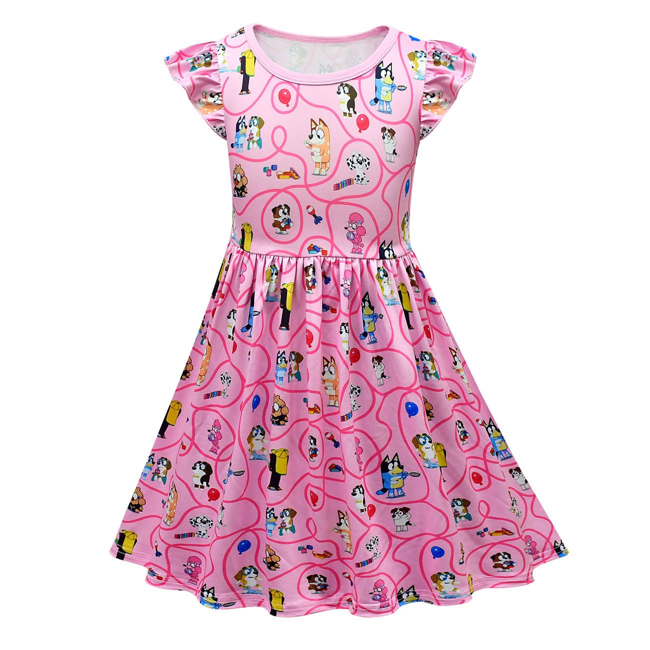 Moda Linda niña vestido de dibujos animados personaje de dibujos animados boutique al por mayor ropa Moda Linda niña vestido de dibujos animados personaje de dibujos animados boutique al por mayor ropa
