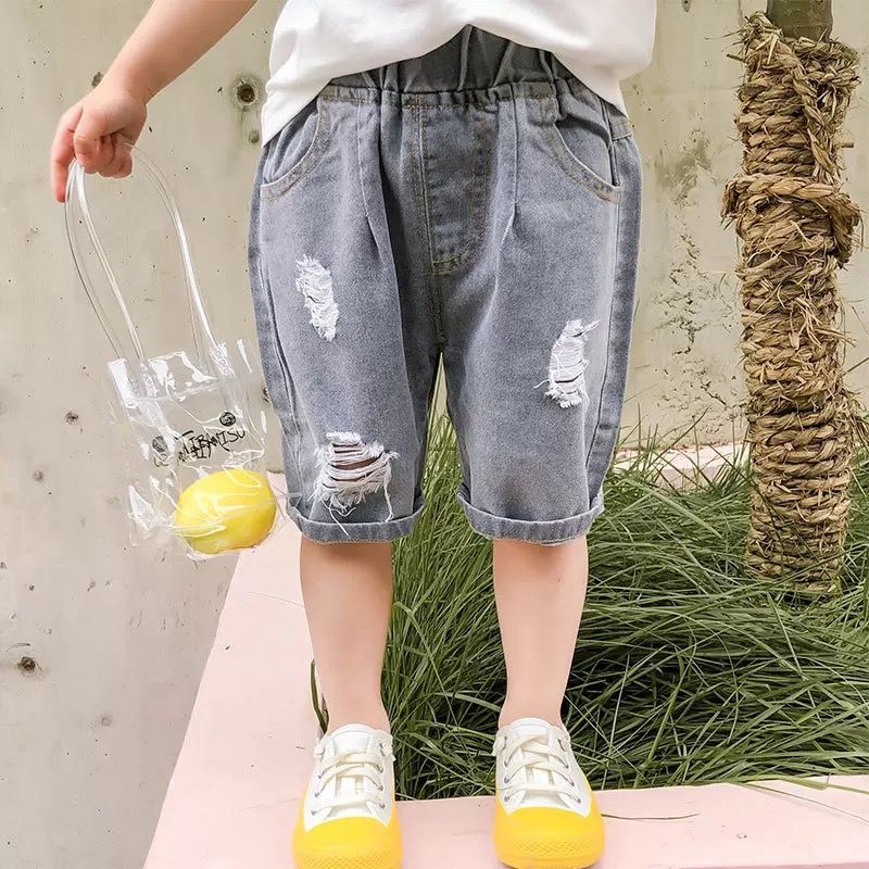 Compra Summer Kids Boys Girls Jeans Pantalones De Mezclilla Pantalones  Cortos Casuales Coreanos Pantalones De Hoyos Ropa Para Niños Barato |  Entrega Rápida Y Calidad | Es.Dhgate