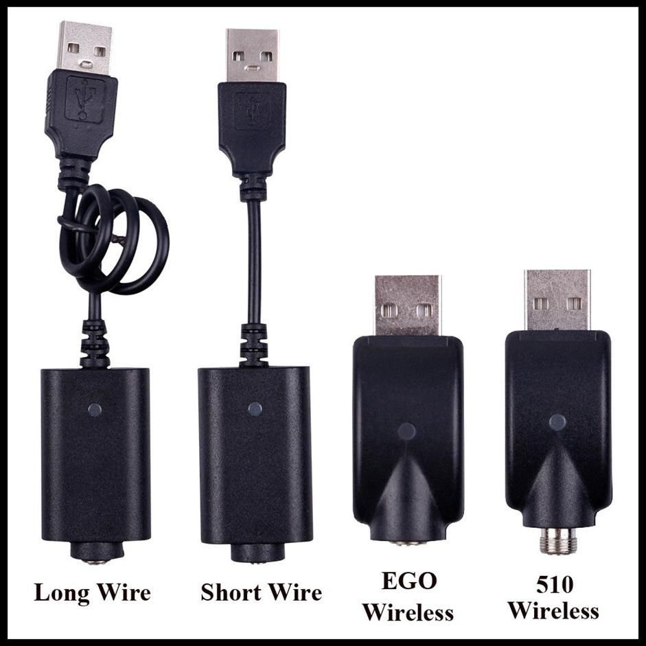 EGO USB Charger Cable Long Short Wired Charging Cable 510 EGO EVOD Wireless USB Charging Cord for E Cig Cartridge Batteriesa54