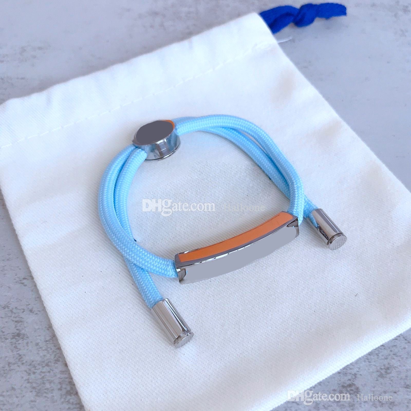 Braccialetti azzurro con logo