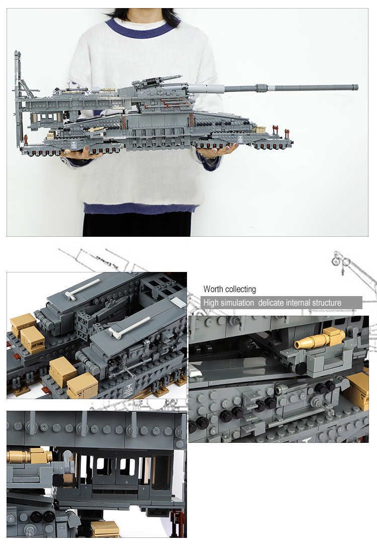 Gulo Gulo WW2 Military Heavy Tank Building Blocks Gustav German Railway Gun  Dora Bricks Set Models Kid DIY Toy For Gifts H0917 From Sihuai04, $322.57