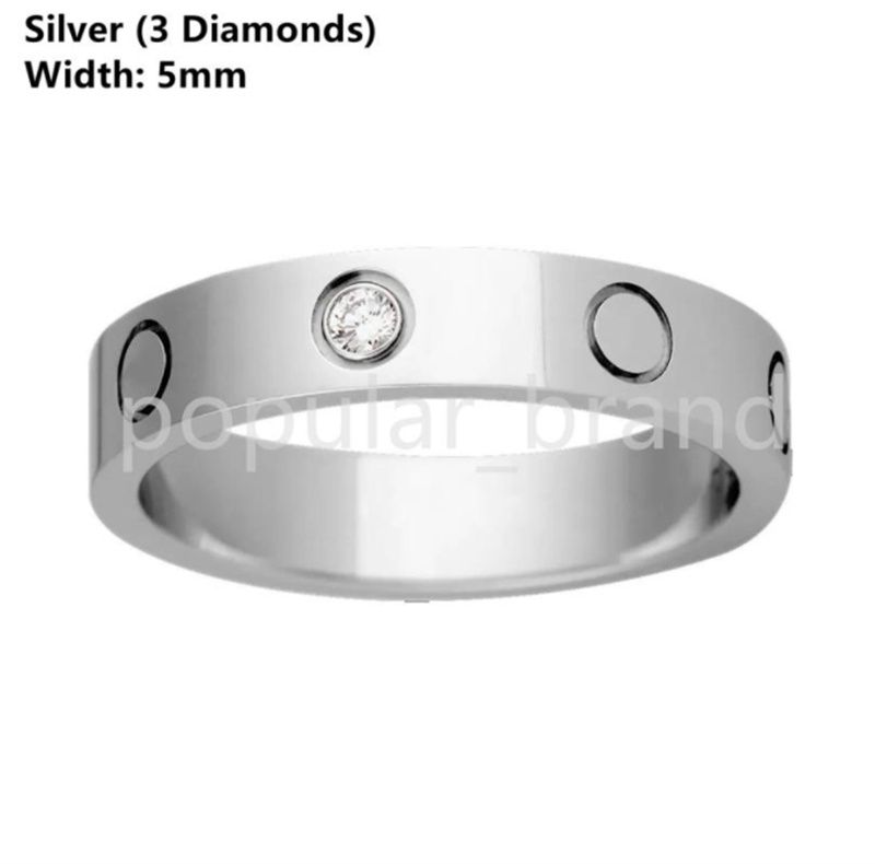 5mm silver with diamond