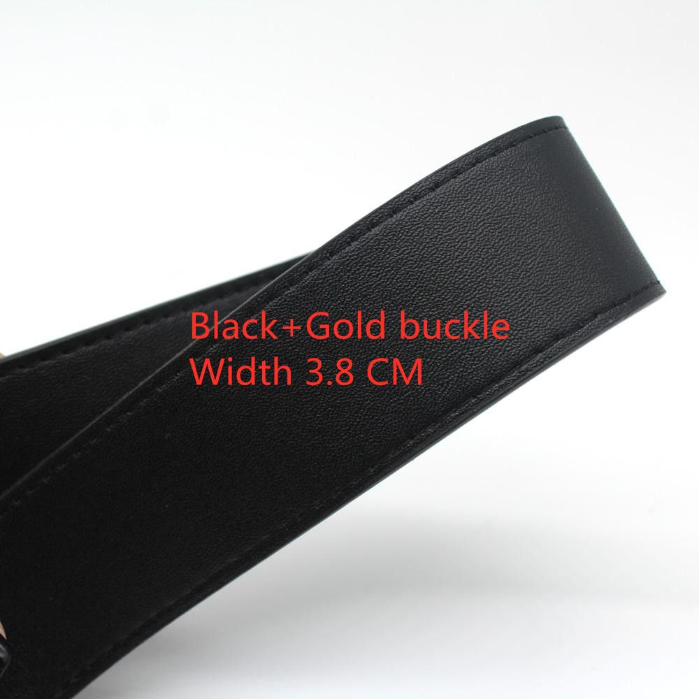 Zwart + gouden gesp breedte 3.8cm