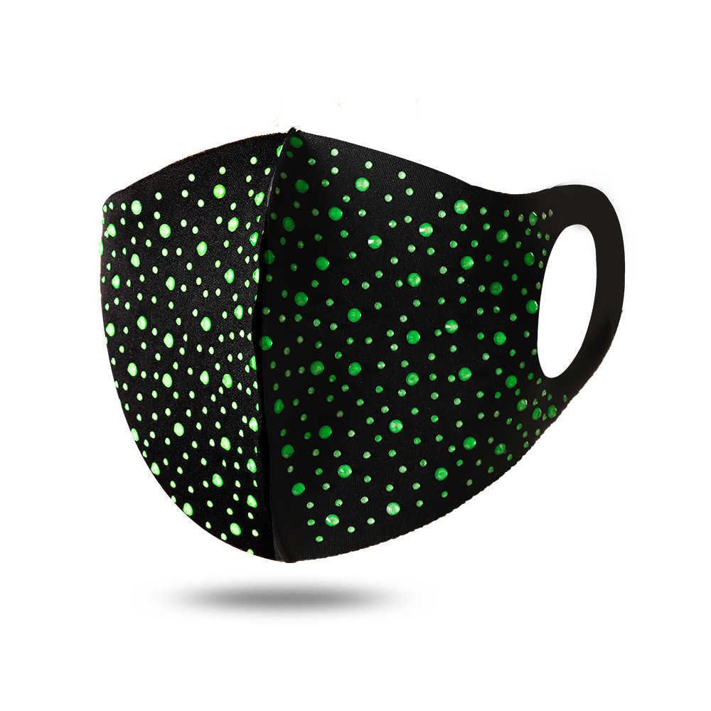 Maschera a stella - Dimensione fluorescente verde-one