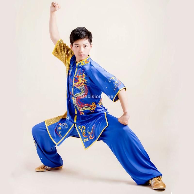Long Vest for Tai chi Uniform Shaolin Monk Suit Martial arts Clothes Costumes 