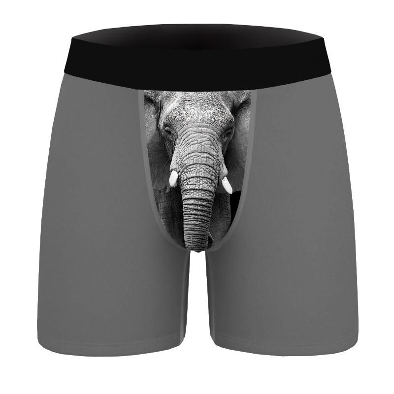 Creativa Impresión Digital Ropa Interior Elefante Labios Vaca Mediana Cintura Divertida Transpirable Pantalones De 15,79 € |