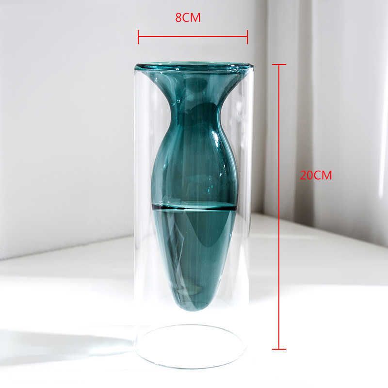 Темно-зеленая ваза 20см