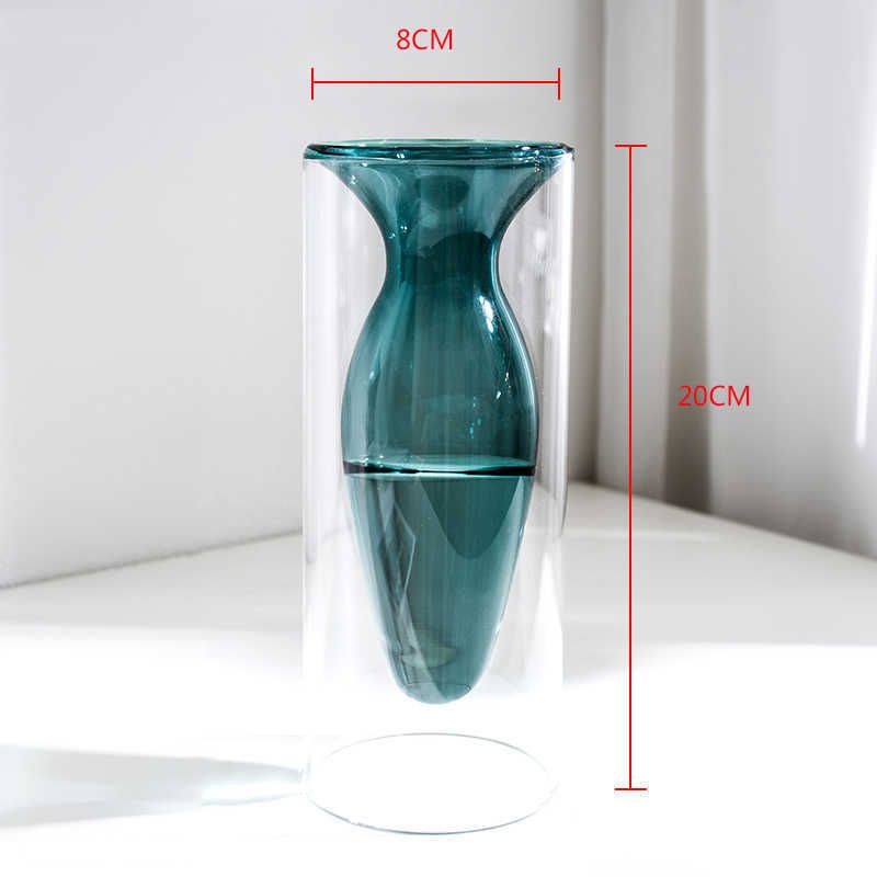 Mörkgrön vase 20cm