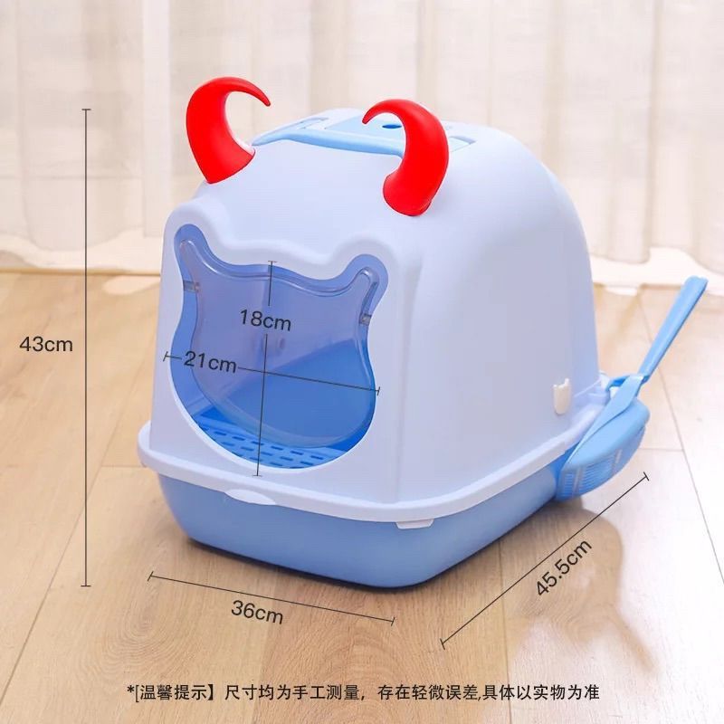 PetFusion Flip Litter Box Enclosed, Splash Proof With Patented Design