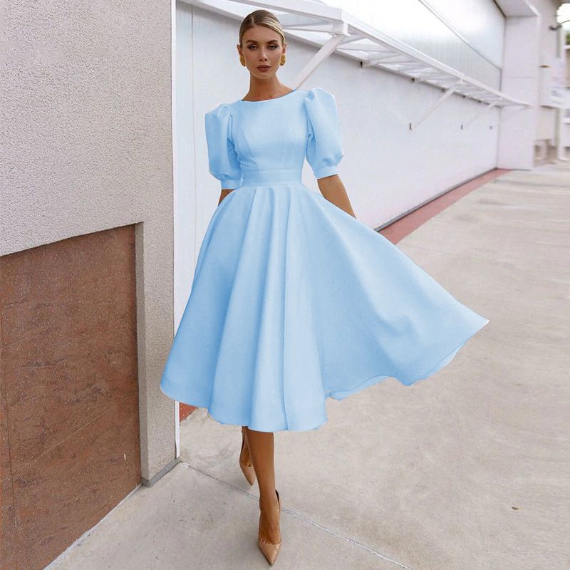 Business Office Dress Elegant Casual Autumn Every Day White Pink Black  Pleated A Line Midi Dresses From China Work Dresses Seller Fashionfirst |  DHgate.Com