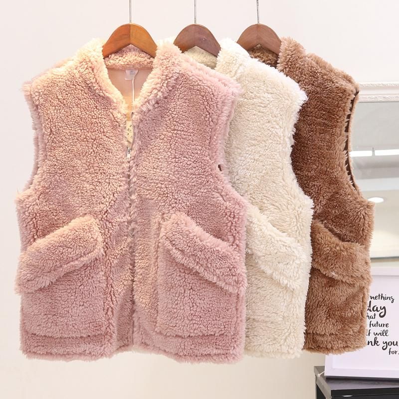 Compra Chalecos De Mujer 2021 Otoño Invierno Piel De Lana Chaleco Femenino  Cuerpo Femenino Es Estudiantes Sin Mangas Capa Cordero Chaleco Para Mujer  Ropa Exterior Barato | Entrega Rápida Y Calidad | Es.Dhgate
