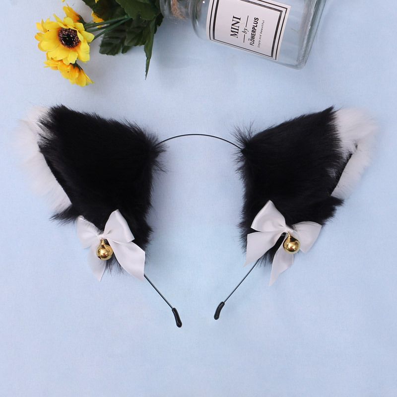 Produktbild von Doeheah Katzenohren Haarreif Cosplay Fuchs Ohren Cosplay Haarreif Katzenohren Haarschmuck Plüsch Anime Katzenohren Clip Stirnband Mädchen Damen