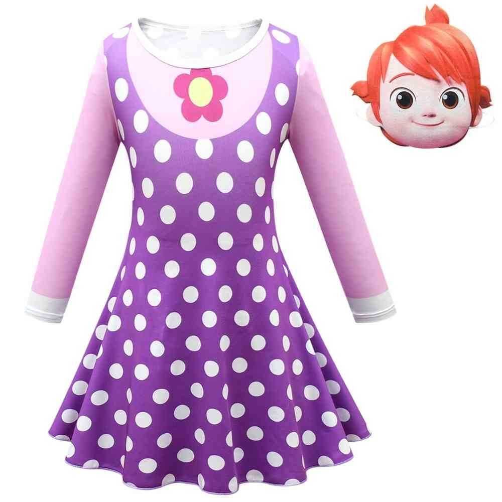 Compra COCOMELLON JOJA FAMILIA YOYO Vestido + Máscara 2 Pieza Set Dibujos  Animados Niñas Puntos Princesa Vestidos De Manga Larga Falda Fiesta Cosplay  Ropa De Cumpleaños G60DWI0 Barato | Entrega Rápida Y