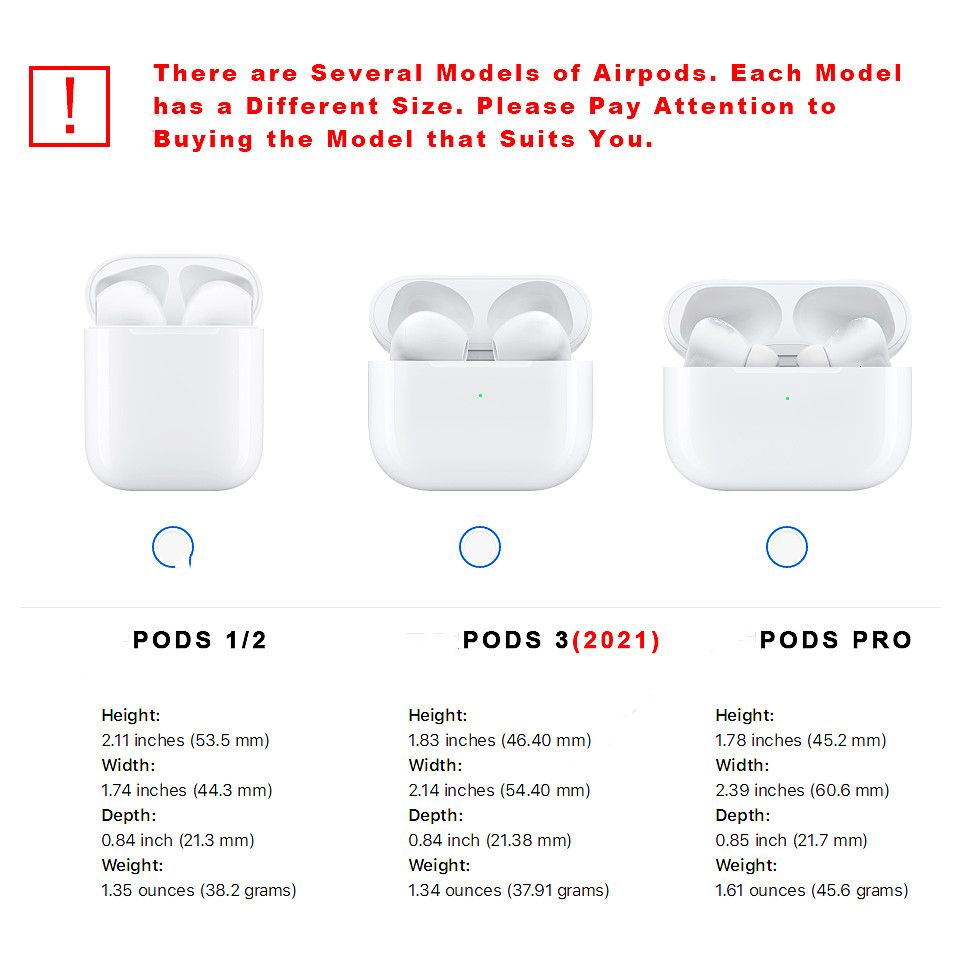 Airpods pro sales size comparison