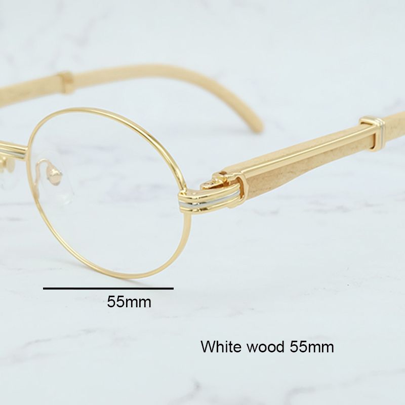 55 mm weißes Holz Gold