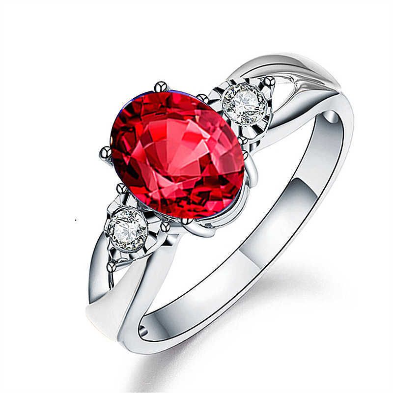 Anneau de diamant rouge Platinum